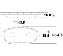 Тормозные колодки передние CTR GK1034