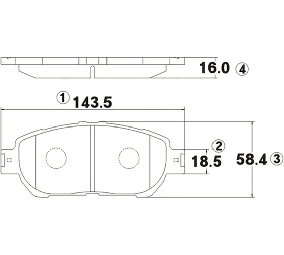 Тормозные колодки передние CTR GK1034
