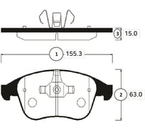 Тормозные колодки передние CTR GK0987