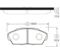 Тормозные колодки передние CTR GK0326