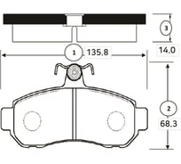 Тормозные колодки передние CTR GK0569