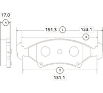 Тормозные колодки передние CTR GK0510