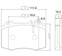 Тормозные колодки передние CTR GK0034