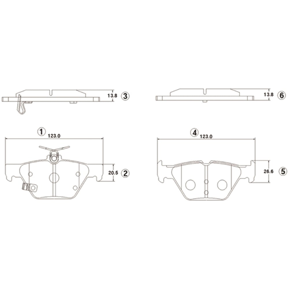 Колодки тормозные (Сзади) Subaru Forester 18-21 / Impreza 16-22