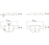 Тормозные колодки задние CTR GK1426