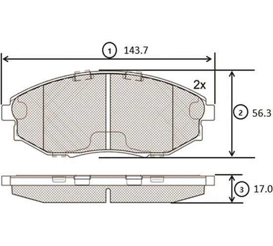 Тормозные колодки передние CTR GK0443 1