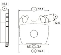 Тормозные колодки задние CTR GK1042