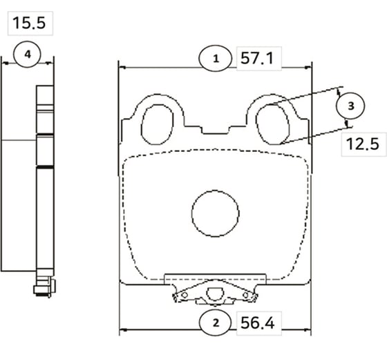 Тормозные колодки задние CTR GK1042 1