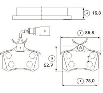 Тормозные колодки задние CTR GK1239