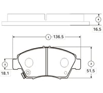 Тормозные колодки передние CTR GK0397