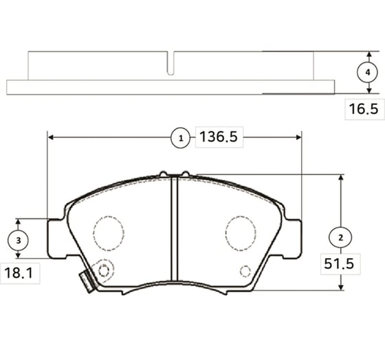 Тормозные колодки передние CTR GK0397