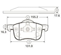Тормозные колодки передние CTR GK1220