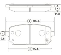 Тормозные колодки задние CTR GK0548