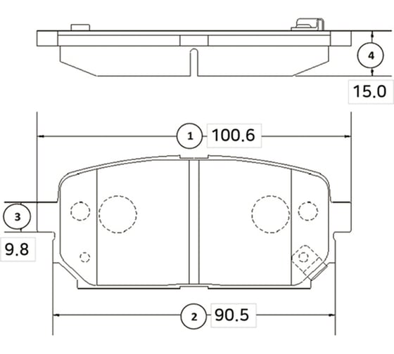 Тормозные колодки задние CTR GK0548