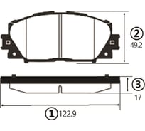 Тормозные колодки передние CTR GK1081