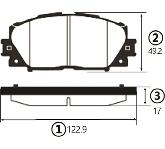 Тормозные колодки передние CTR GK1081