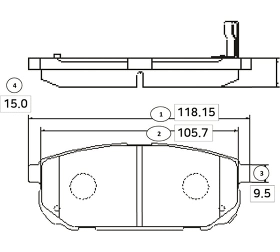 Тормозные колодки задние CTR GK0525 1
