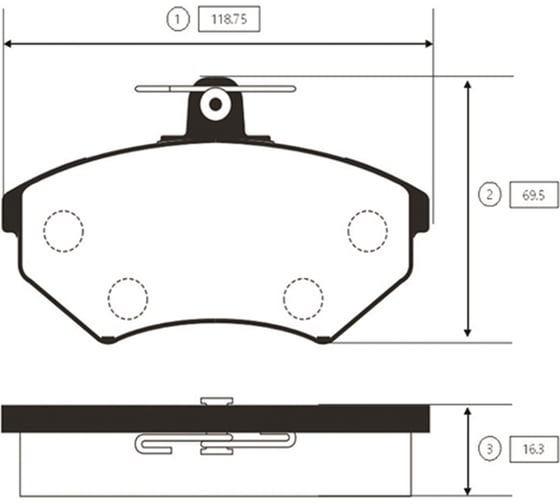Тормозные колодки передние CTR GK1242