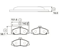 Тормозные колодки передние CTR GK0708