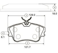 Тормозные колодки передние CTR GK1245