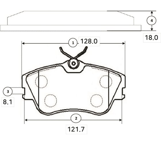 Тормозные колодки передние CTR GK1245 1