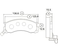 Тормозные колодки передние CTR GK1036