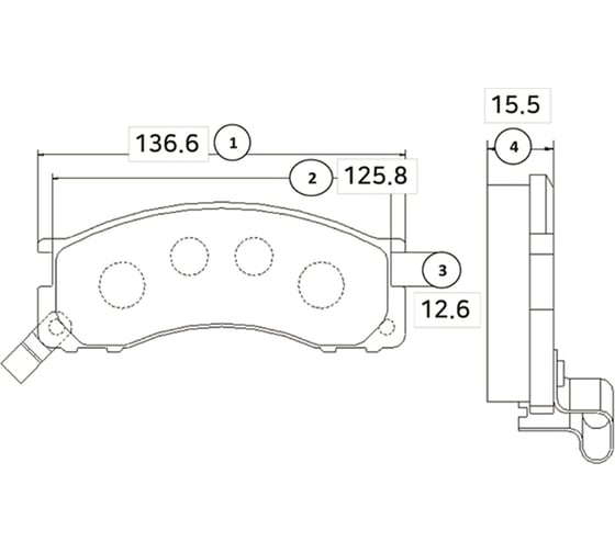 Тормозные колодки передние CTR GK1036