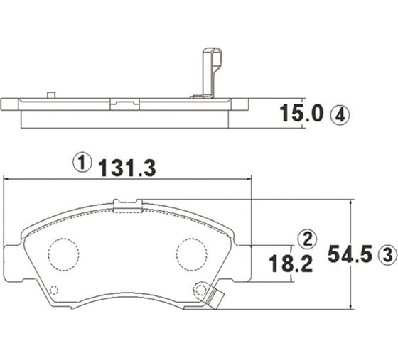Колодки тормозные передние CTR GK0320