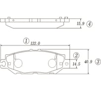 Колодки тормозные задние CTR GK1038