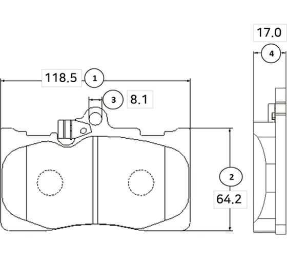 Колодки тормозные передние CTR GK1061