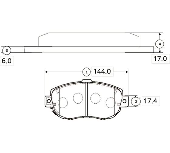 Колодки тормозные передние CTR GK1039