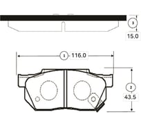 Колодки тормозные передние CTR GK0359