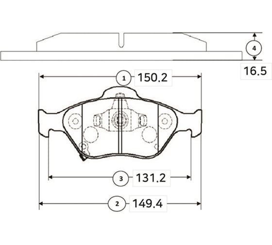 Колодки тормозные передние CTR GK1178 1