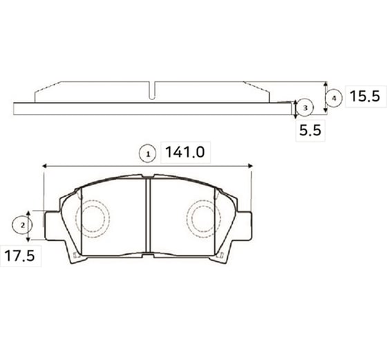 Колодки тормозные передние CTR GK1116 1