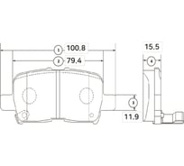 Колодки тормозные передние CTR GK0332
