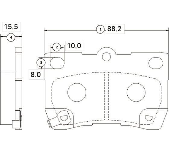 Колодки тормозные задние CTR GK1060