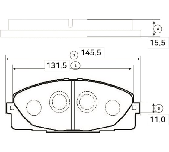 Колодки тормозные передние CTR GK1172