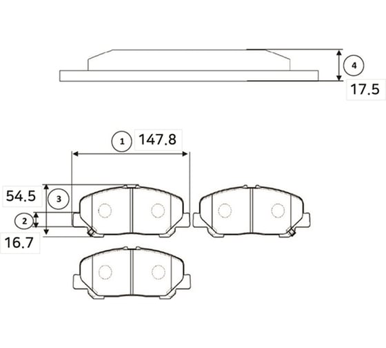 Колодки тормозные передние CTR GK1177