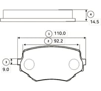 Колодки тормозные передние CTR GK0952