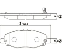 Колодки тормозные передние CTR GK1079