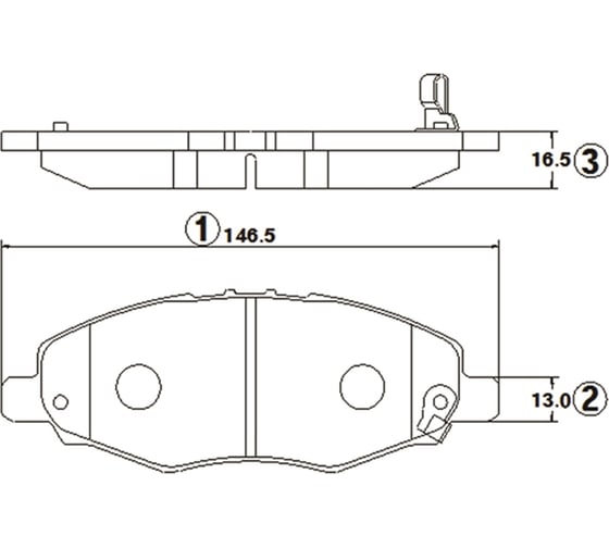 Колодки тормозные передние CTR GK1079