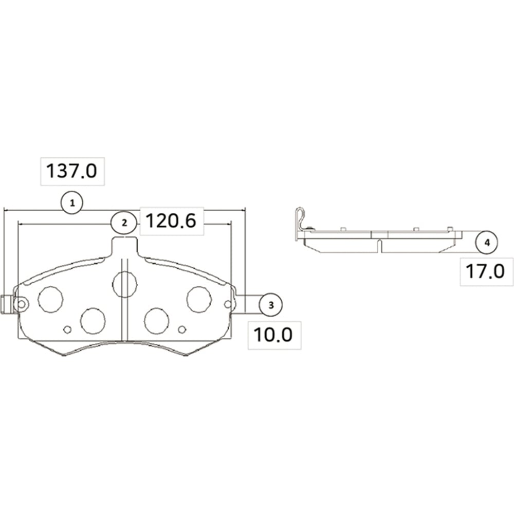 Колодки тормозные (Спереди) Hyundai Elantra 00-09 / Kia Cerato 04-07