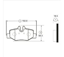 Колодки тормозные задний CTR GK0068