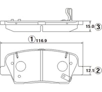 Тормозные колодки задние CTR GK1413