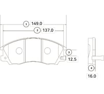 Тормозные колодки передние CTR GK0476