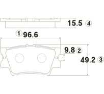 Тормозные колодки задние CTR GK1064
