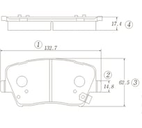 Тормозные колодки передние CTR GK1398