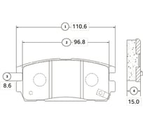 Тормозные колодки задние CTR GK0447