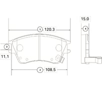 Тормозные колодки передние CTR GK0474