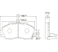 Тормозные колодки передние CTR GK0438